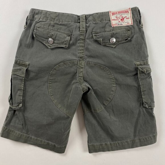 True Religion Girls Jenna Shorts Girls Size 12 Green Jean - Picture 2 of 12